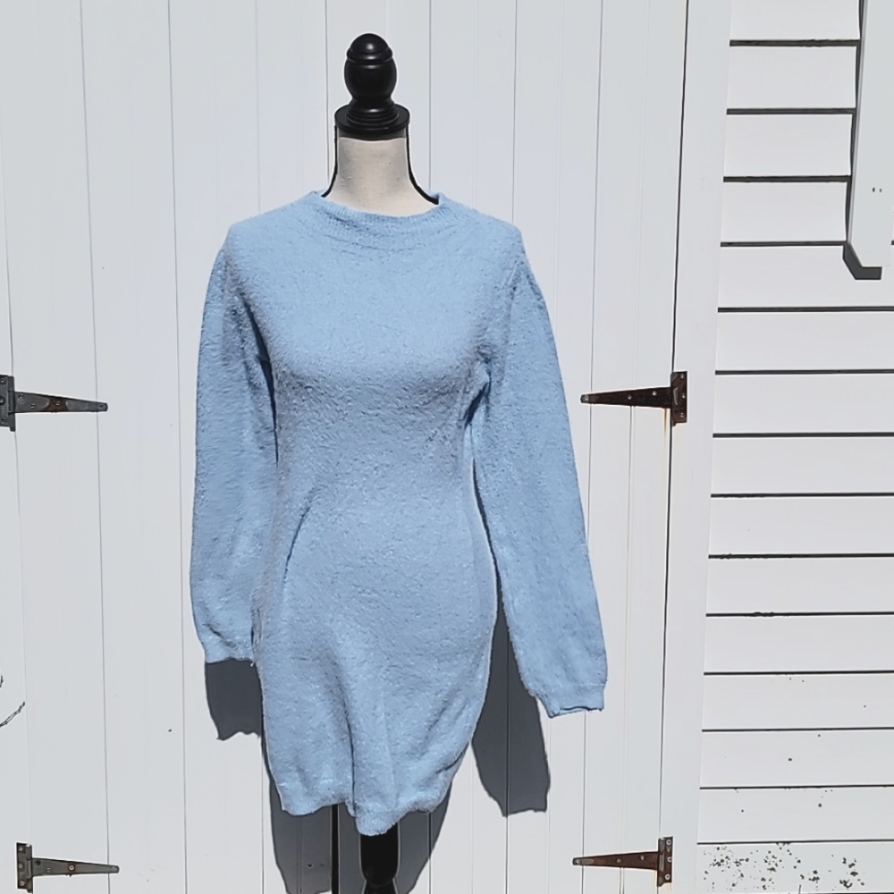 Shein blue sweater dress size medium - Picture 1 of 10
